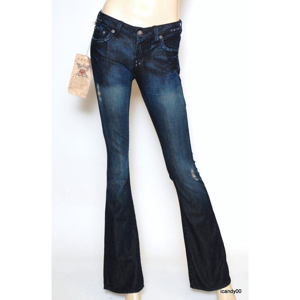 PRVCY Santa Monica Bootcut Jeans Denim Pants Trousers Old Gold 25 Nwt $224